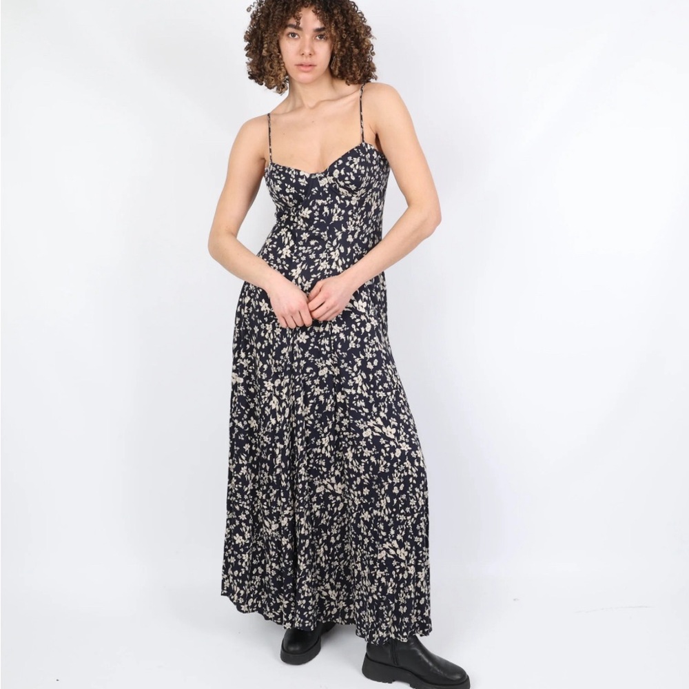 NWT Free People Navy Combo floral dress